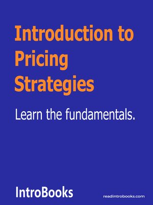 cover image of Introduction to Pricing Strategies